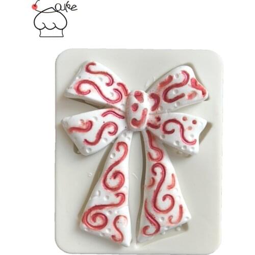 Aouke Big Size Bow Tie Shaped Decorating Molds Cake Silicone Mold Sugarpaste Candy Chocolate Gumpaste Clay Mould