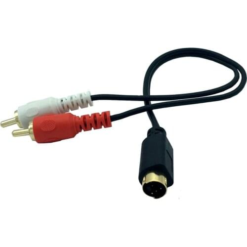 S-Video & 2-RCA Audio Cables Combo 4 Pin SVideo Male Cord, Gold Plated 0.25m