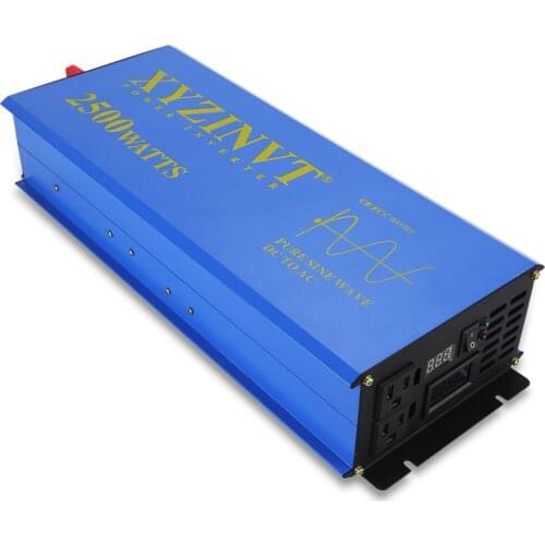 Car Power Inverter 2500W 24V to 220V Pure Sine Wave Solar Inverter Converter 12V/36V/48V DC to 110V/120V/230V/240V AC