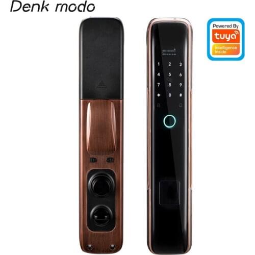 Denk modo cerradura intelige Tuya APP Biometric Fingerprint Security Intelligent Smart WiFi Password Electronic Door Lock