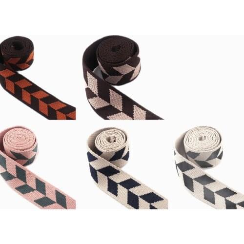 More Color Strap Jacquard Cotton Webbing Fabric Belt Polyester Canvas Webbing Dog Collar Nylon Webbing Handbag Handles Backpack