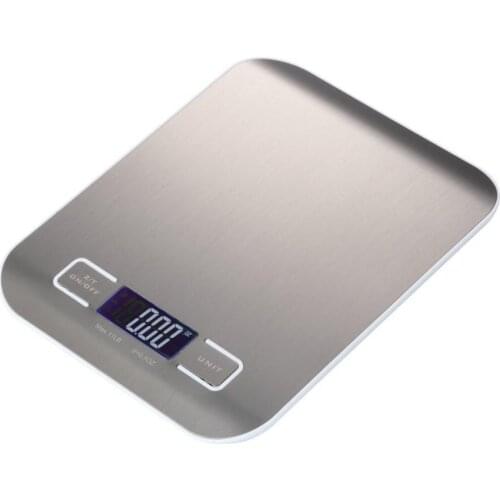 Touch Electronic Digital Kitchen Scale Food Scales Measuring Tools LCD Display & Stainless Steel Platform