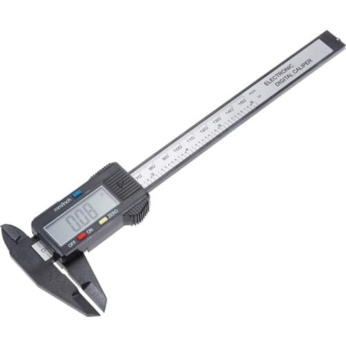 Onnfang 4" 6" 0-150mm Electronic Digital Vernier Caliper Carbon Fiber Vernier Digital Ruler Micrometer Measuring Tool Gauge