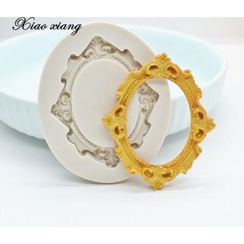 Photo Frame Silicone Fondant Molds For Baking Resin Kitchen Baking Tools Cake Dessert Lace Decoration DIY Chocolate Pastry M2068