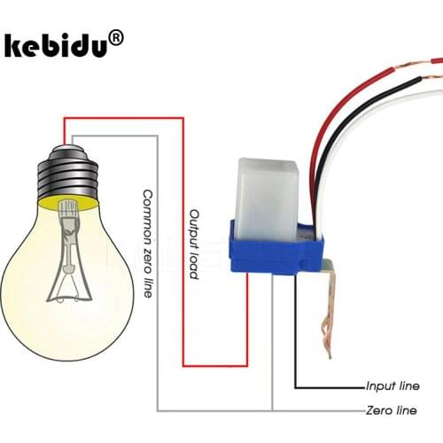 Kebidu Hot DC AC 220V 50-60Hz 10A Automatic Auto On Off Photocell street Light Switch Photo Control Photoswitch Sensor Switch