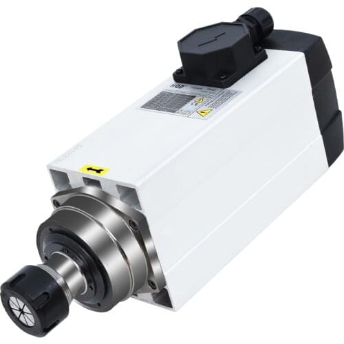 Square 6kw AC220V ER32 collet 18000rpm Air Cooled Spindle Motor for wood cnc router