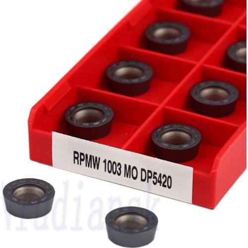 10Pcs RPMW1003MO DP5420 Milling Blades RPMT1204-M-C DP5420 CNC Lathe Turning Tool Carbide Inserts Stainless Steel Milling Cutter