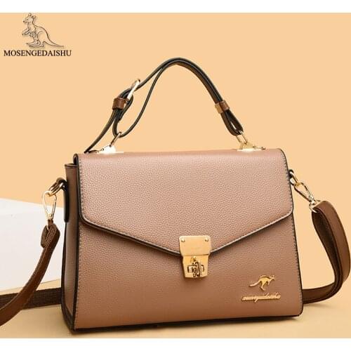 Fashion Letter Design Ladies Shoulder Bag 2021 Womens Handbag Soild Color Designer High Quality Leather Women Messenger Bags