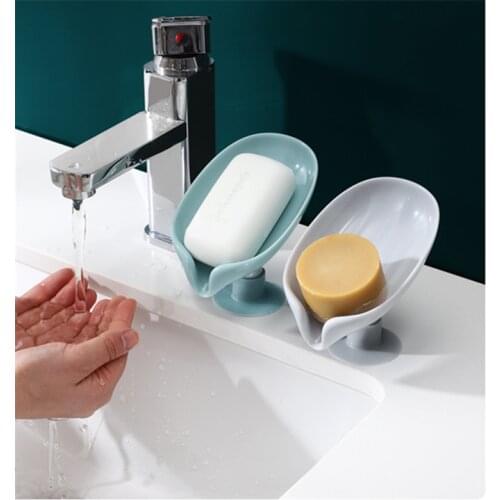 Leaf Shape Soap Box Drain Soap Holder Box Bathroom Shower Soap Holder High Quality Bathroom Storage Laundry Soap Box