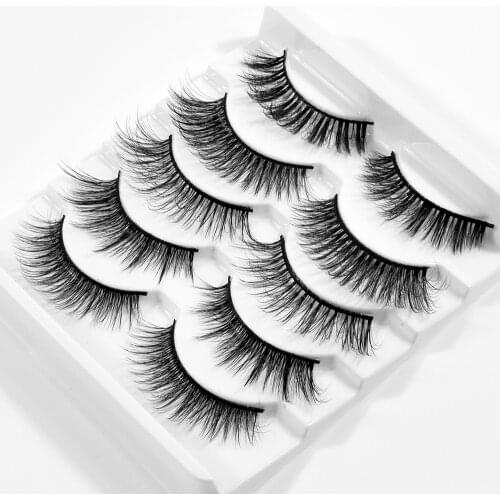 New 5 Pairs False Extension Eyelashes 3D Mink Lashes Dramatic Natural Long Charming Thick Eyelash HandMade Tools Maquiagem