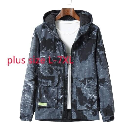 New Arrival Suepr Large Spring And Autumn Young Men Fashionable Camouflage Printed Coat Casual Plus Size LXL2XL3XL4XL5XL6XL7XL