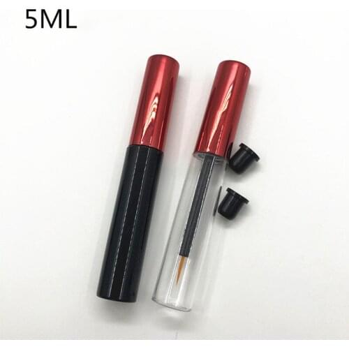 Wholesale 5ml Empty Eyeliner Tubes Eyelash Gel Containers Eyelash Growth Liquid Tubes False Eyelash Glue Bottles Red Eye Tubes
