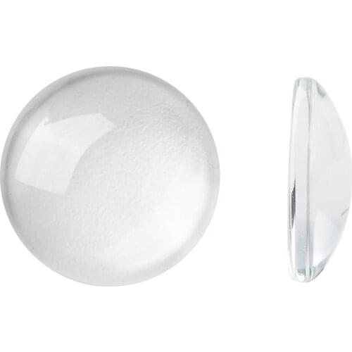 PANDAHALL Spacers For Jewelry Making About 20pcs 16x4mm Jewellery Fashion Findings Transparent Flat Round Glass Cabochons Clear