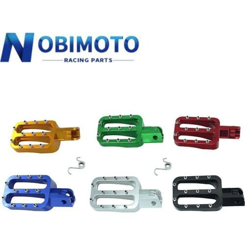 6 Colors Motocross Foot Pedals Pegs Motorcycle Accessories Foot Rests Pegs Fit For CRF50/150 KLX110 TTR110 Pit Dirt Bike2CNC-136