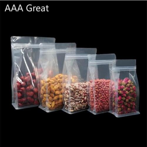 50pcs Stand Up Food Pouch Plastic Zip Lock Bag Packaging Self Clear Baking Snack Bags Candy Chocolate Pouches Food Storage Gifts