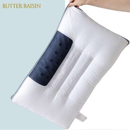 Cassia Bed Pillows for Sleeping 100% Cotton Cover with Filling Bilateral Cassia Pillow Core Magnet Cervical Pillow for Neck Pain