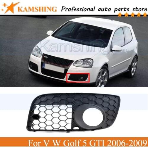 Kamshing Front Bumper Fog light frame cover For V W Golf 5 GTI 2006-2009 Front Fog lamp frameRunning light Foglight frame
