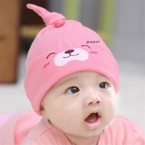 Lovely Baby Hats 100% Cotton Baby Cap For Boy Elasticity Newborn Girls Hat Printing Childrens Hat Beanie For Kit Boy Accessory