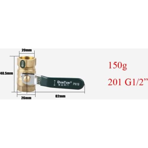 201 Stainless Steel G1/2" Full copper thickening Female long handle Valve Balls of gas fuel gas switch water pipe Valve Balls