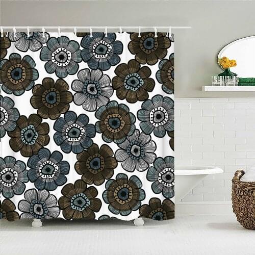 Scandinavian style artistic geometric pattern simple shower curtain bathroom layout home decoration