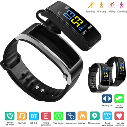 Men Smart Wristband Y3PLUS Smart Bracelet With Color Screen Watch Fitness Bluetooth Earphone Heart Rate Monitoring Watch Band
