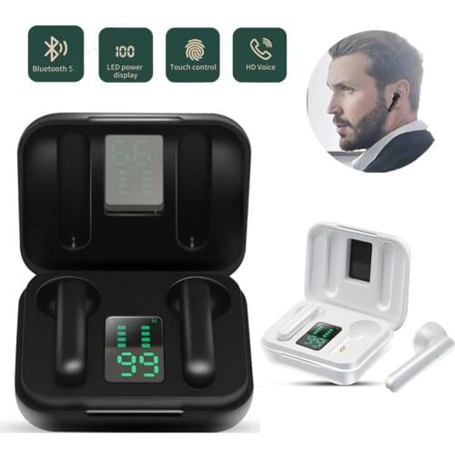 Bluetooth 5.0 Earphones Stereo Sound TWS Mini Earbuds Wireless Sport Headset with Microphone for Android Apple SmartPhones