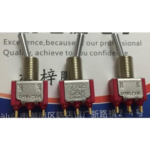 [VK]original C&k 7108SYZBE button switch 3 feet 3 pin 2 gear from the reset shake switch rocker switch 0.4VA hold 6MM