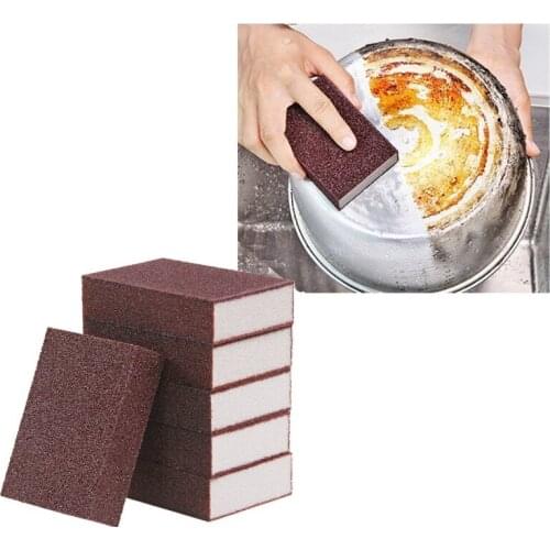 Magic Sponge Eraser Brush Dish Pot Cleaning Rust Remover Brush Sponge Emery Descaling Non-Scratch Clean Rub Pot Kitchen Tools Ga