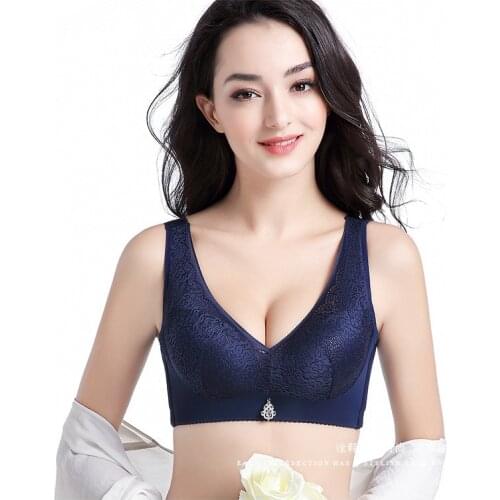 WeseeLove Plus Size Bra 80-120 C D E Cup Bamboo Charcoal Fabric Soft Comfortable Good for Chest Health Thin Bras for Women