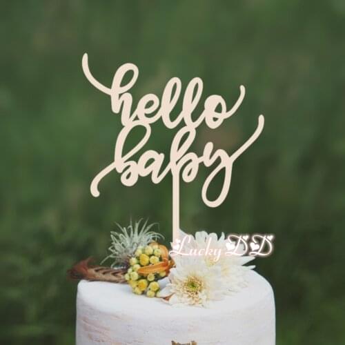 Hello baby cake topper,Welcome the birth of a new baby cake topper,Baby birth party decoration,Photo shooting props