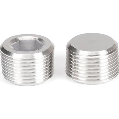 1pcs M18 M20 M22 M24 hollow hex plugs 304 stainless steel pipe Fittings large set screws tube connections male bolts 1.5mm pitch