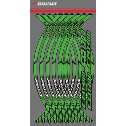 12 X Motorcycle outer ring sticker stripe wheel accessories decorative reflective decals Suitable for HONDA CB1300 CB 1300