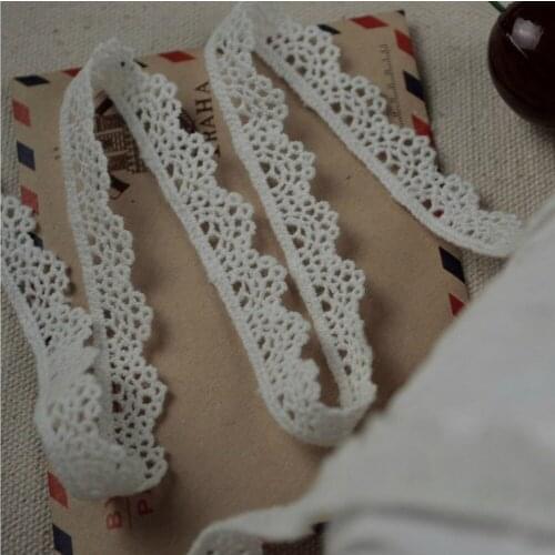 15yds/lot & width 1CM ) Free Shipping High Quality DIY Water Soluble Venice Embroidery Cotton Lace Trim White