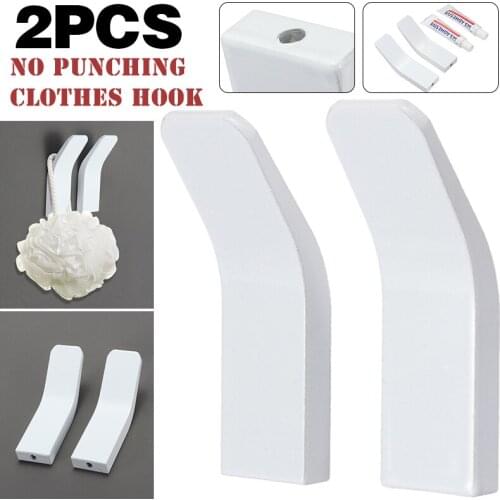 2pcs Fashion Aluminum Self Adhesive Hanger Hooks Black/Gold/White Wall Hangers Holder For Coats Towels Bag Wall Hanging Organize