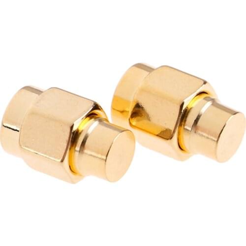 Hot New 2W 6GHz 50 ohm SMA Male RF Coaxial Termination Dummy Load Gold Plated Cap Connectors Accessories 2pcs
