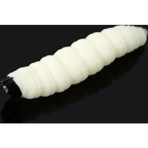 20PCS Grub Soft Baits Worms 3cm 1g Fishing Lure Maggot Fishing Baits