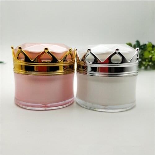 5g 10g 15g Small Empty Cosmetic Crown Refillable Bottles Plastic Eyeshadow Makeup Face Cream Jar Pot Lip Balm StorageContainers