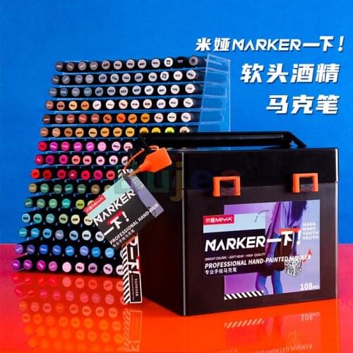 60 80 Colors Miya Profestional Double Head Soft Markers,handing Painting Comics Design Markers,waterproof Alcohol Oil Markers