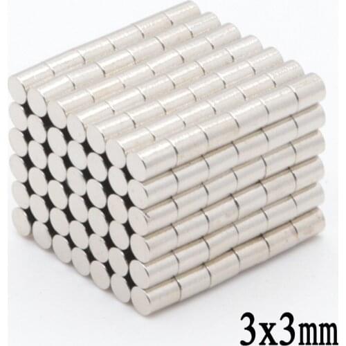 600pcs 3x3mm N35 NdFeB Mini Super Strong Powerful Neodymium Magnet Round Rare Earth Permanent Magnets 3*3mm