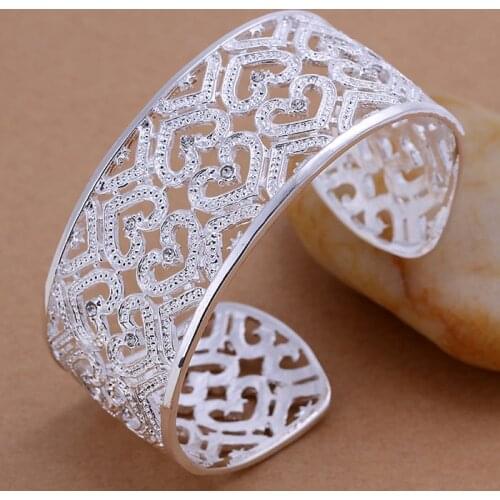 925 jewelry silver plated jewelry bangle fine fashion silver bracelet bangle wholesale and retail SMTB166