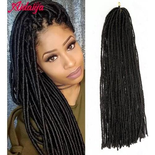 Aidaiya faux locs crochet hair 1B dreadlocks Synthetic Crochet Braid hair Nuatral Color Faux Locs Weaving For Blackwomen