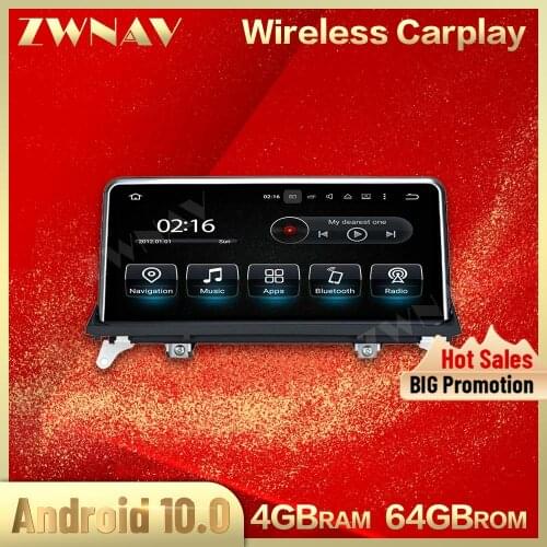 4+64 Android 10.0 Screen Car Multimedia Player For BMW X5 E70 F15 2008-2013 GPS NAVIGATION Auto Audio Radio Stereo IPS Head Unit