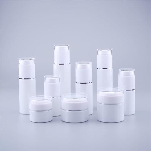 White Glass Emulsion Refillable Ointment Bottles Empty Cosmetic Jar Pot Eye Shadow Face Cream Container 100pcs