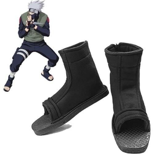 Anime Cosplay Shoes Black Top Konoha Ninja Village Sandals Boots Unisex Gifts Costume Halloween Accessories