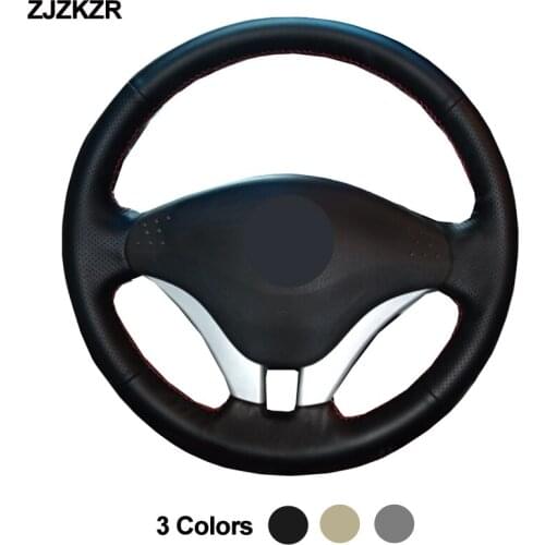 Car Auto Steering-Wheel Cover Black Beige Gray Wrap For Mitsubishi Pajero 2008 2009 2010 2011 V73 2011 L200 Hand Sewing Volant