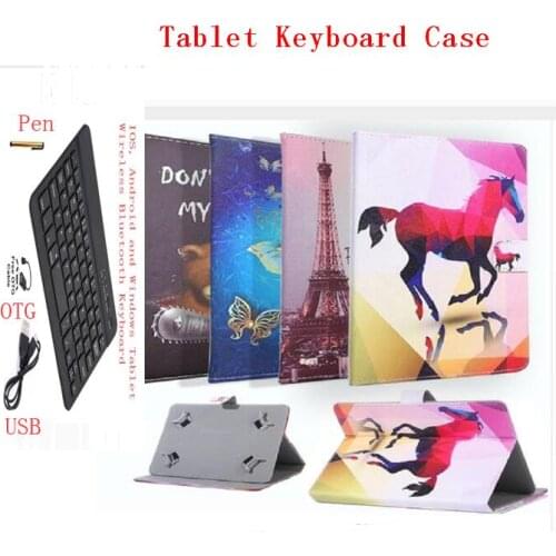 Bluetooth Keyboard Case for Huawei MediaPad T3 10 Keyboard AGS-W09/AGS-L09 Tablet Stand PU Leather Magnetic Cover 9.6 Inch + Pen