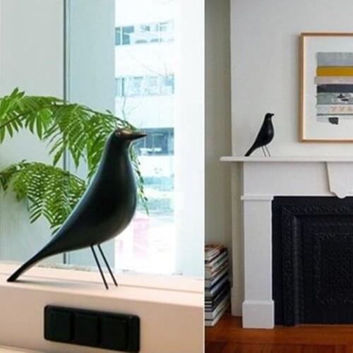 Home Furnishing Peace Bird Sculpture Office Decoration Color Nordic Pigeon Eames Birdie Resin Animal Figurine Ornaments Black
