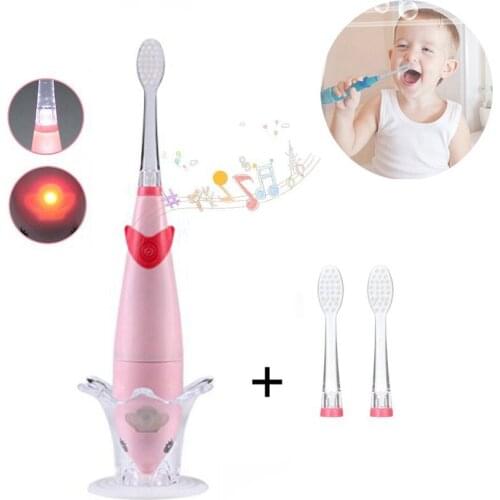 Kids Battery Operated Electric Toothbrush Best Buy Lovely Cartoon With Music Songs LED Light Soft Gentle Gum Care Baby Gift