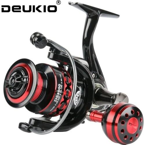 DEUKIO Summer Fishing Spinning Metal Spool 5.0:1 Max Drag 13KG Carp Reel Saltwater Spinning Reel for Fishing Tackle Sea Pesca