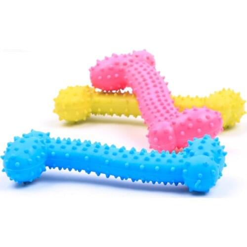 Pet TPR Toy Small Biting Bone Dog Toys Bite Resistant Dog Chew Toy 1pcs Puppy Accessories